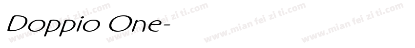 Doppio One字体转换